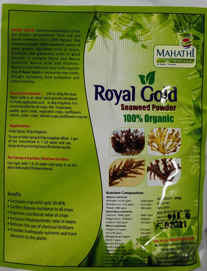 Royal gold seaweed powder